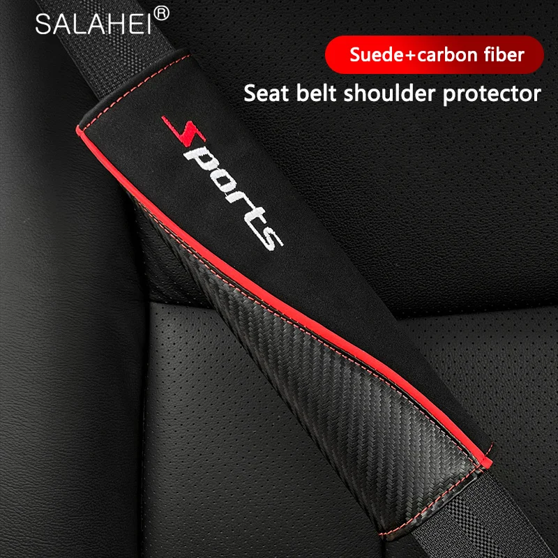 

Car Seat Belt Shoulder Pad Cover Roof Handle Pull Gloves Protection For Peugeot 206 307 308 3008 207 208 407 508 2008 4008 5008