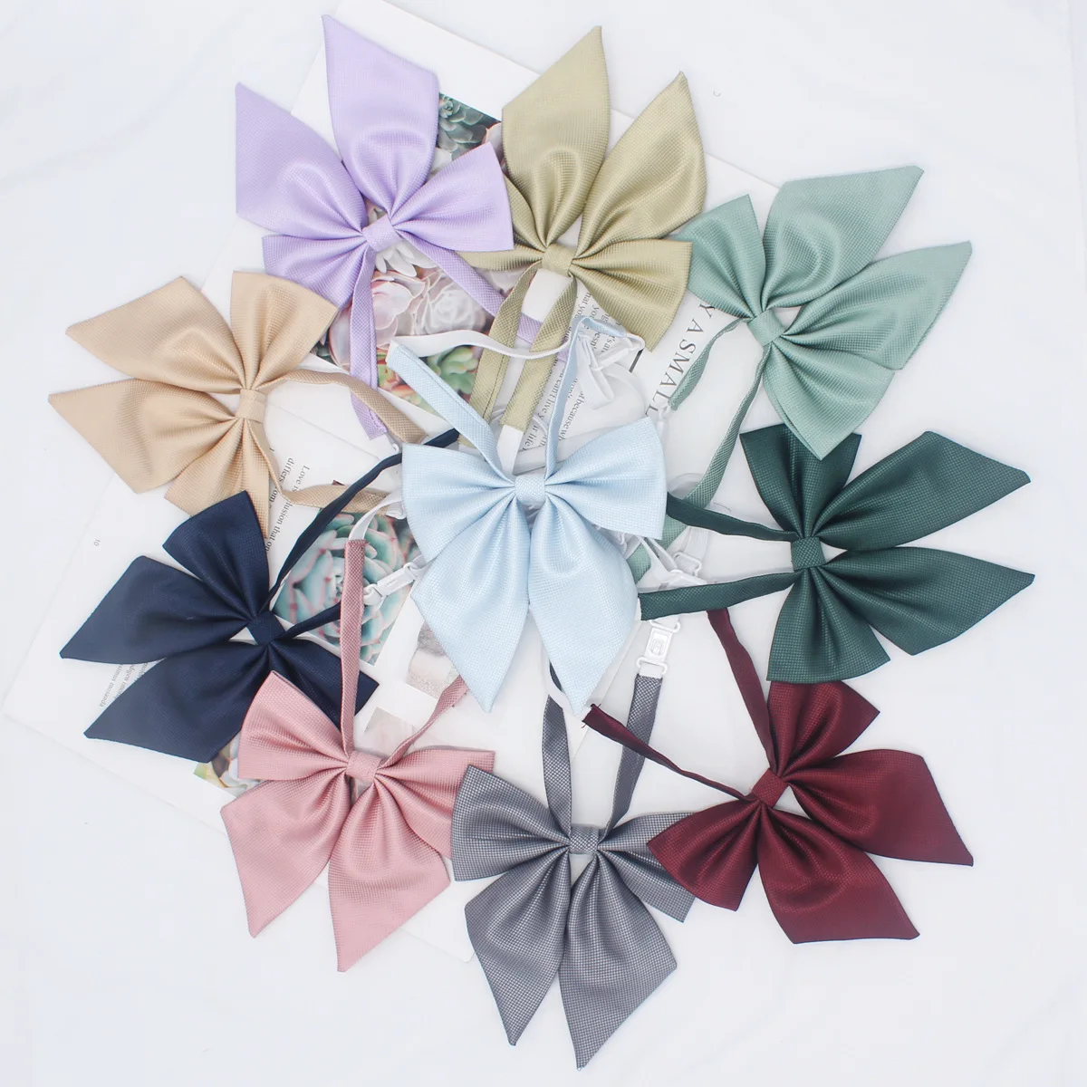 

Jk Uniform School Girl Shirts Bowtie Ladies Women Wedding Party Bowknot Pink Bule Black Classic Butterfly Knot Suits Accessories