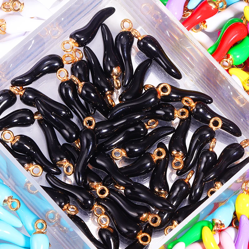 10 Stück mehrfarbige 3D-Pfeffer-Legierung Anhänger rote Chili Emaille Charm für Damen Armband Ohrringe Schlüsselanhänger DIY Schmuckherstellung Geschenke – Detail 12