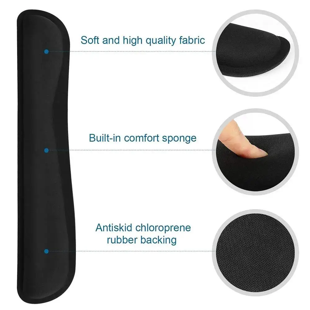 Memory Foam Keyboard Wrist Rest Pad for Typing and Gaming