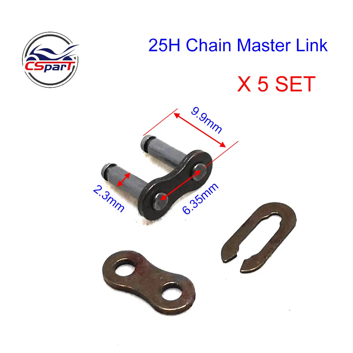 25H T8F 420 428 428H 520 530 Chain Master Link Pocket Dirt