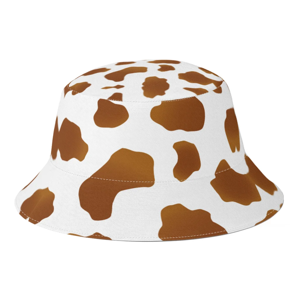 Brown White Spotted Fisherman Hat Men 