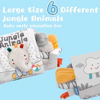 Soft Baby Books 3D Touch & Feel Sensory Cloth Book – High Contrast Stroller Toy for Infants