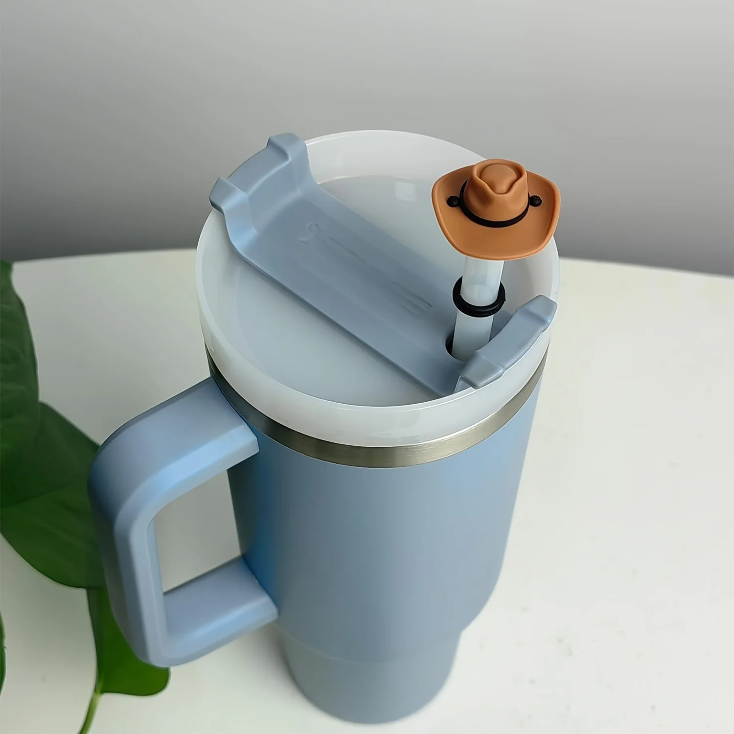 Silicone Cowboy Hat Straw Covers Caps Compatible With Stanleys Cup 30 40 Oz Tumbler Cute Protector Cap Mug Straw Tip Decoration