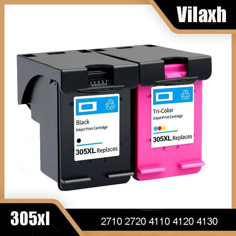 Vilaxh 305Xl Sostituzione Per Hp 305 Per Cartuccia D'Inchiostro Hp 305 Xl Per Hp Deskjet 2700 2710 2721 2722 4120 4110 4130 1210 6010