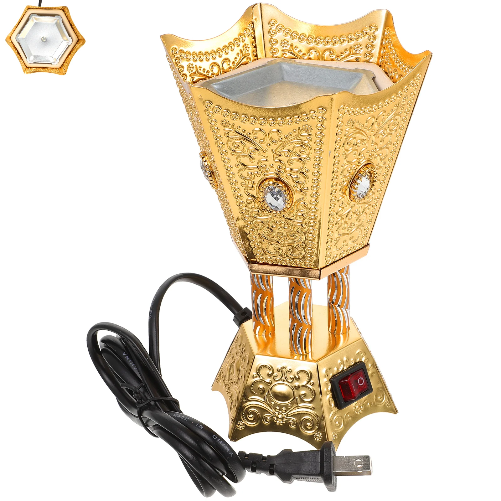 

Plug-in Incense Burner Car Mount Decorative Decorate Censer Holder Iron Retro Ornament