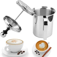 Milk Frothers Stainless Foam Machine Cream Milkshake Coffee Cappuccino Beater For Kitchen Whisk Tool Food Mixer 2