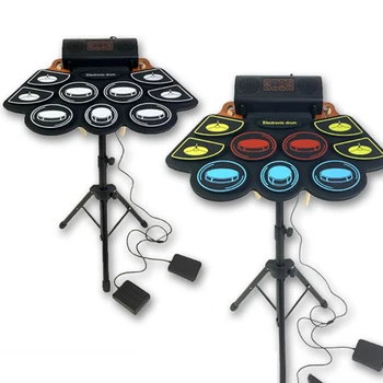 Portable Electronic Drum Professional Adults Electric Drums Foldable Hand Rolls Drums Electric Children Percussion Instruments