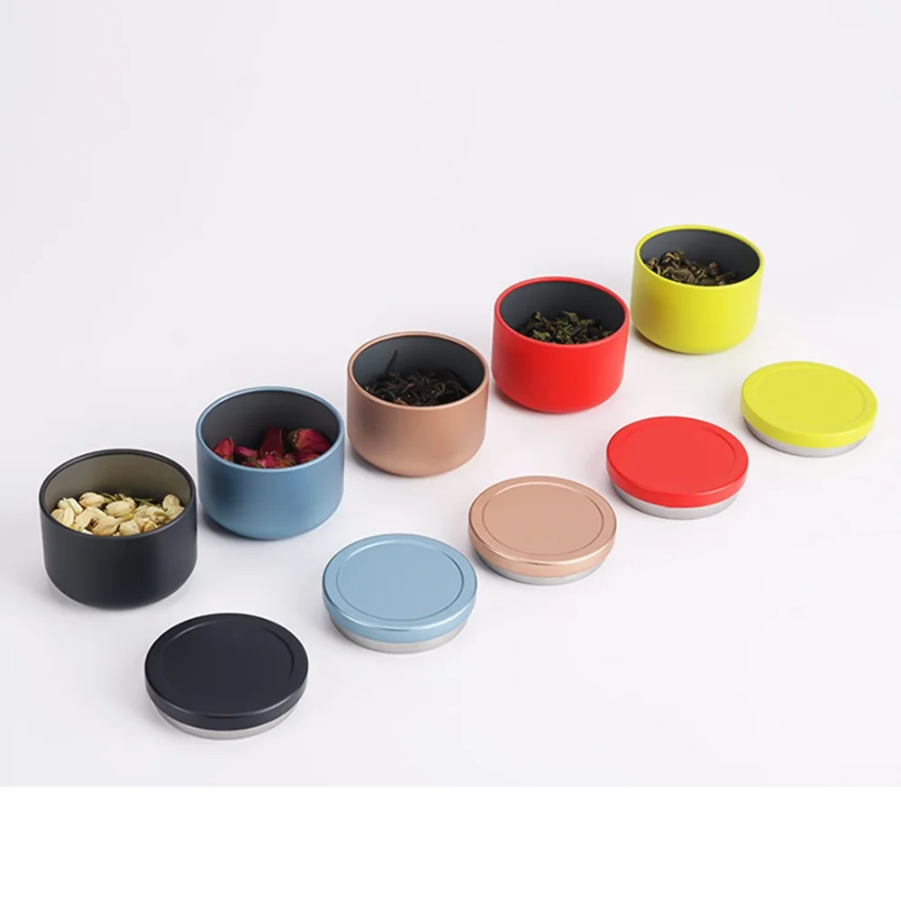 Travel Portable Flower Tea Packaging Sealed Cans Metal Trumpet Creative Black Tea Small Cans Tin Box tea tin box tea canister