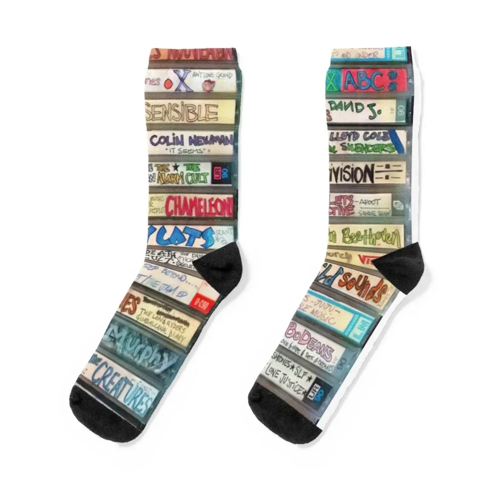 

80s Mix Tapes Socks Thermal man winter anti-slip crazy Socks Man Women's