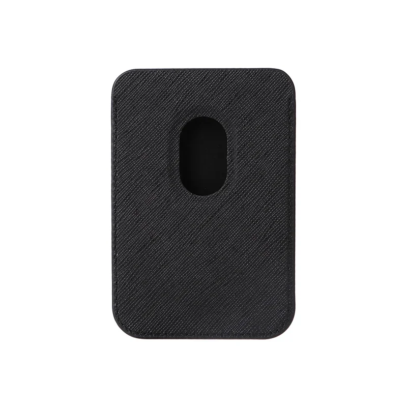 Luxurious Magnetic Leather Card Holder Wallet with Carbon Fiber and Saffiano Leopard Print