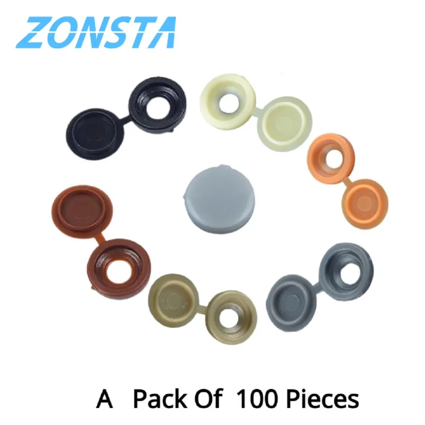 Hinged Plastic Self-tapping Screw Cap Button Cover Fold Snap Protective Cap For Furniture Decorative Nuts Cover Bolts Hardware