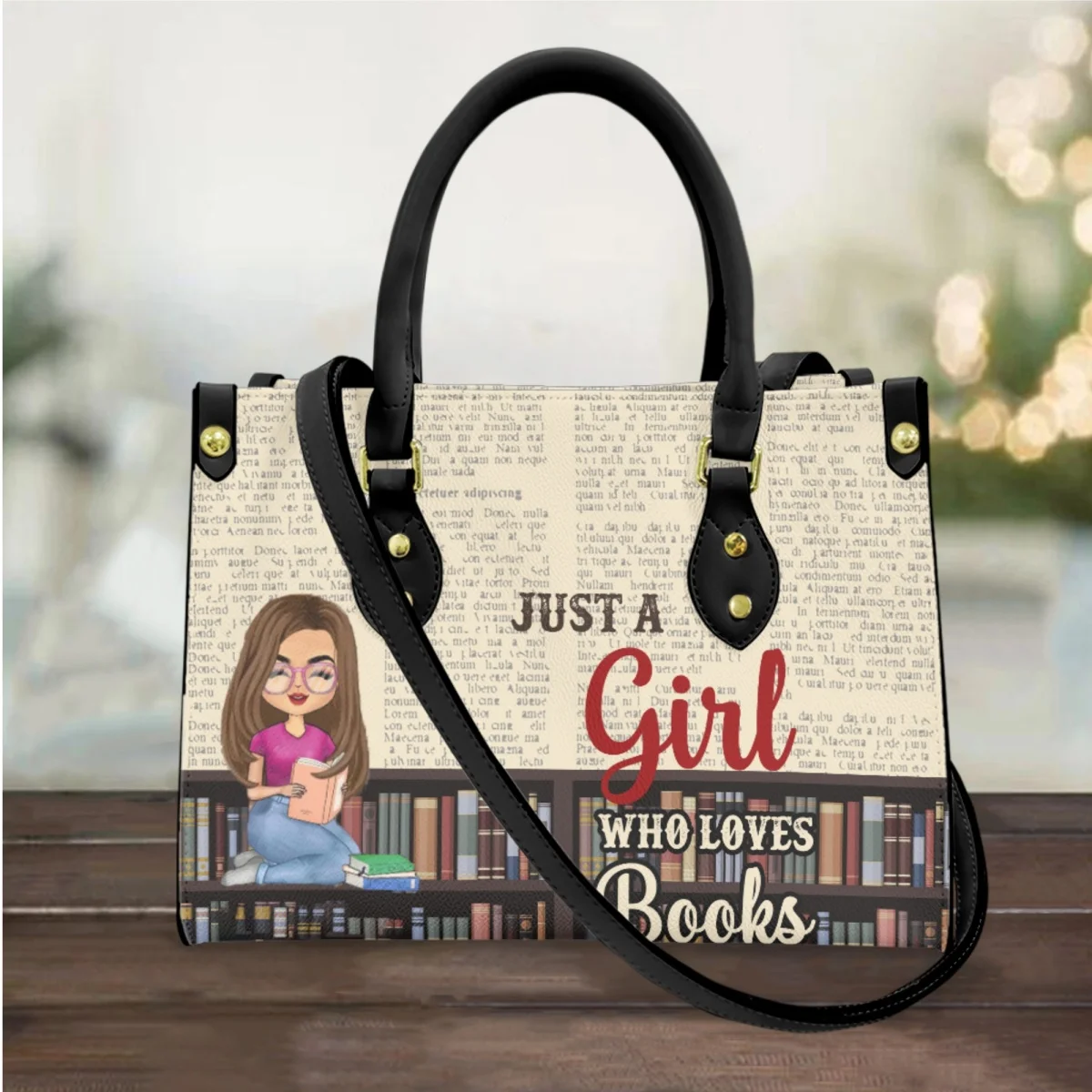 

Just A Girl Who Loves Books Cross Body Bags for Women Luxury PU Leather Female Tote Shoulder Bags Woman Handbags bolsa feminina