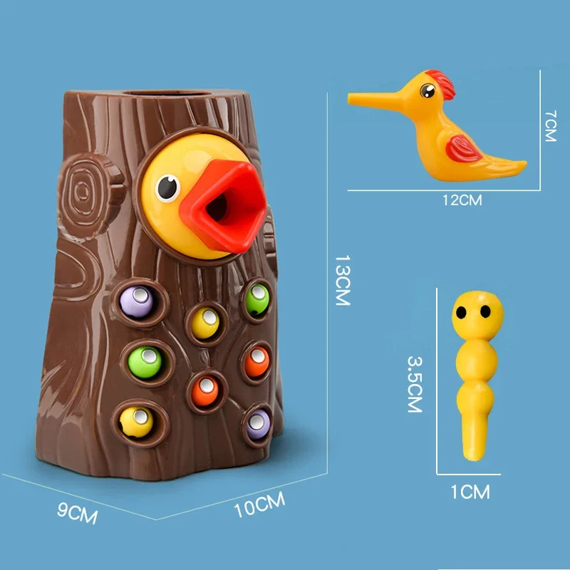 Woodpecker Magnetic Worm Catching Toy 5