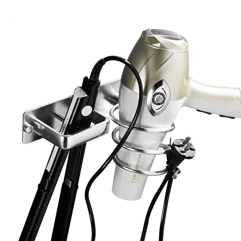 Hair Dryer Holder Organized Rack Wall Mounted Hair Straightener stand