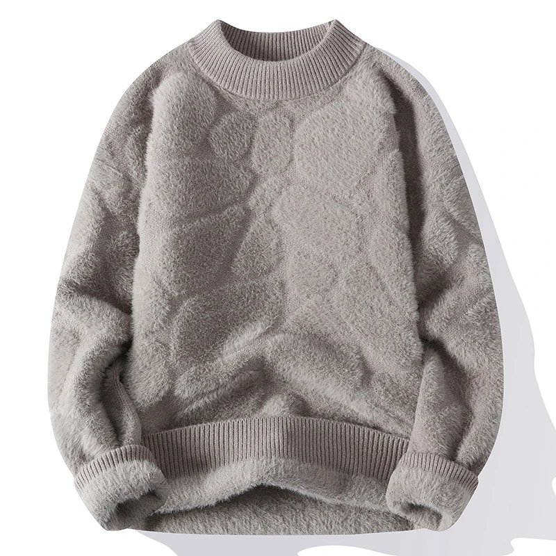 

Autumn and Winter Korean Style Thicken Warm Sweaters Men's Fashion Casual Loose Pullover High Quality Large Size Sweater 3XL