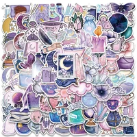 10/30/50/100pcs Cartoon Art Magic Witch Moon Crystal Cute Stickers Aesthetic Decals Laptop Scrapbook Phone Graffiti Sticker Toy 1