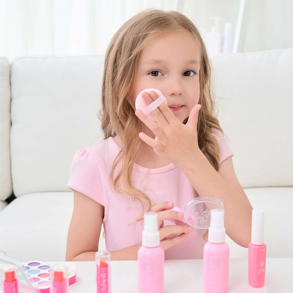 Kids Pretend Play Makeup Beauty Set For Little Girls Makeup Kit Pretend Toys Imaginative Cosmetic Set Toy For Girls