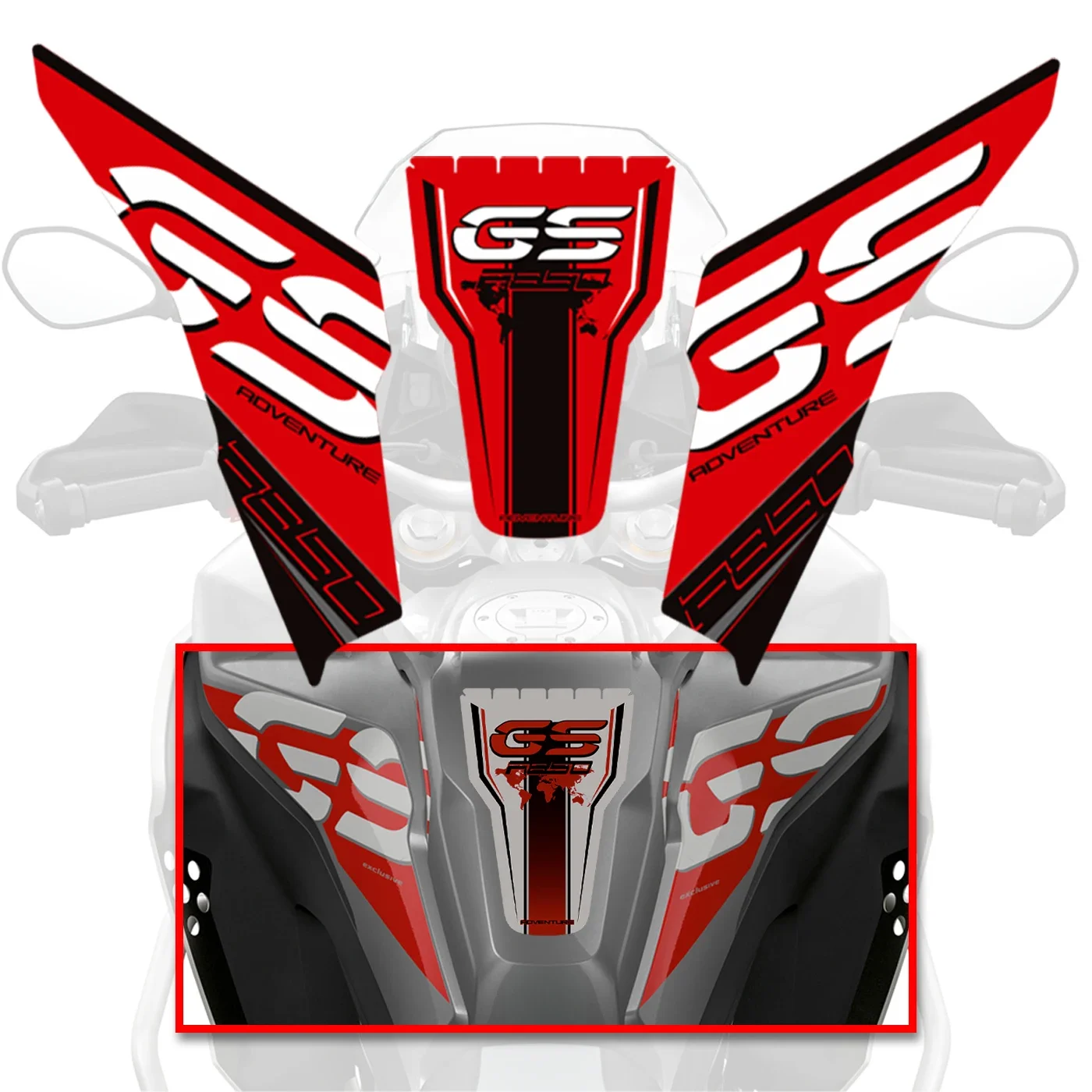GS F850 F850 GS850 GSA Fit BMW Protection decals Stickers Tank Pad Fairing Fender Gas Knee Adventure Tankpad 2019 2020 2021 2022