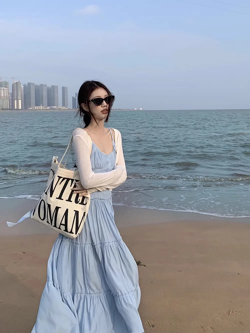 French Elegant Dresses for Women Solid Spaghetti Strap Summer New Ruffles A-line Casual Korean Chic Midi Vestidos Mujer