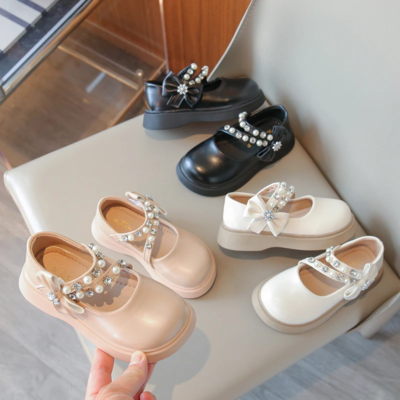 Leather Kids Shoes for Girls Autumn Dress