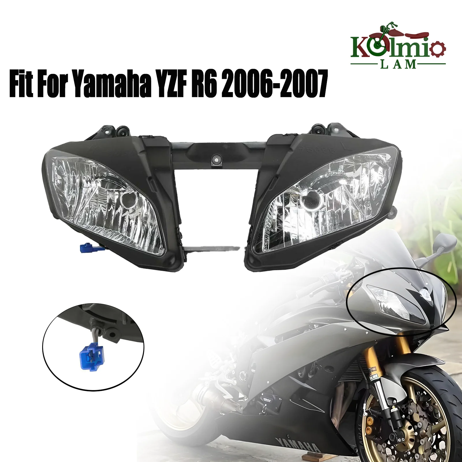 Headlamp Fit for YAMAHA 2008 - 2016 YZF-R6 YZF R6 2009 2010 2012 2013 ...