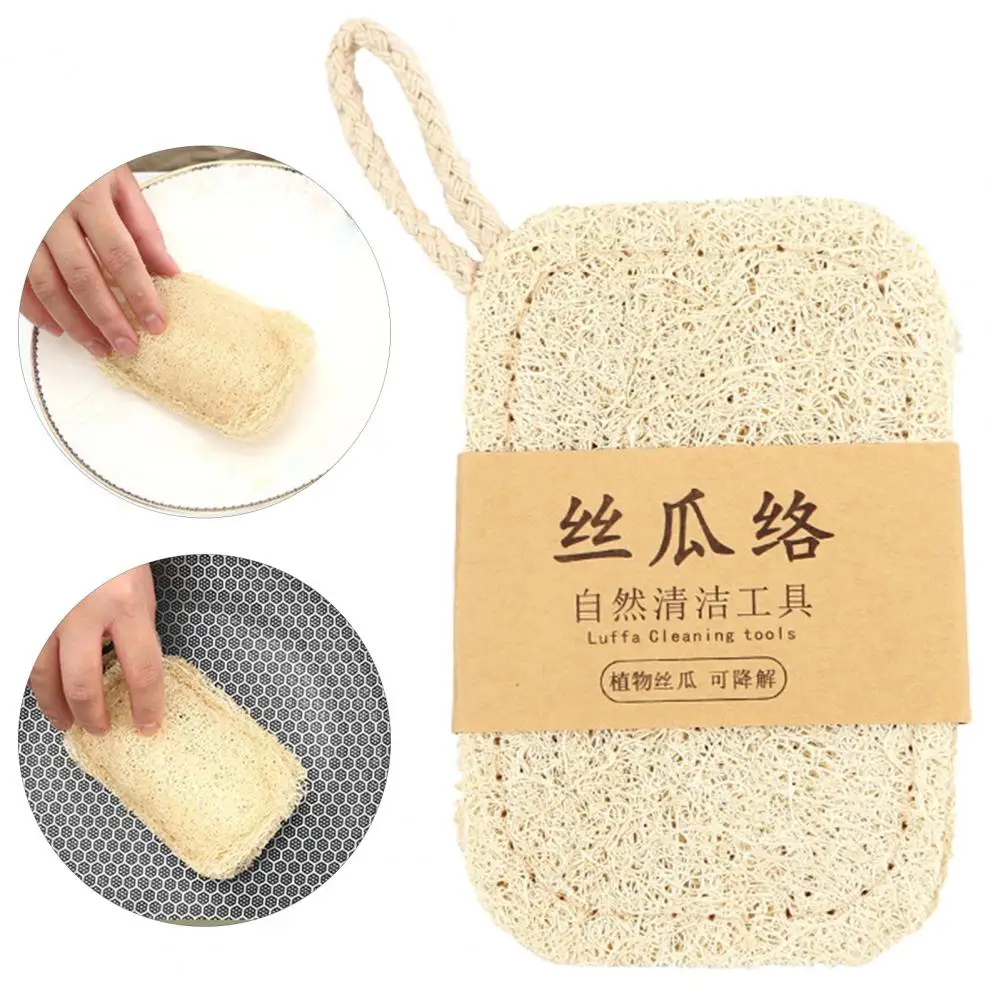 

Brush Loofah Dish Scrubber Quick Drying Pad for Home Kitchen Natural Luffa Dish Washing Cloth Easy to Clean Scrubber for Shower