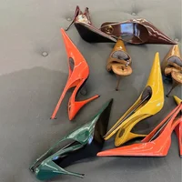 Niche européenne et américaine de haute qualité, sandales creuses à dos pointu, jupes de Banquet à la mode pour femmes, chaussures polyvalentes 3