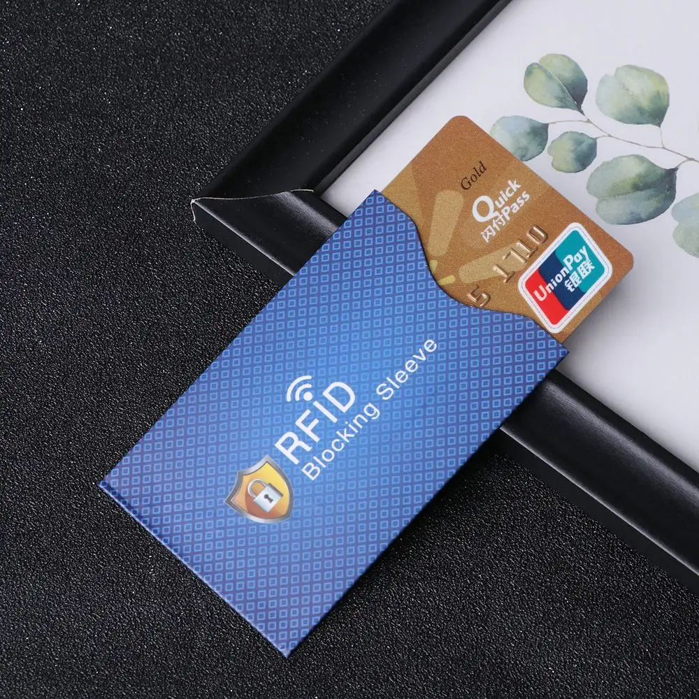 5PCS 새로운 신용 카드 보호 은행 보호 케이스 커버 카드 홀더 차단 슬리브 RFID 차단기