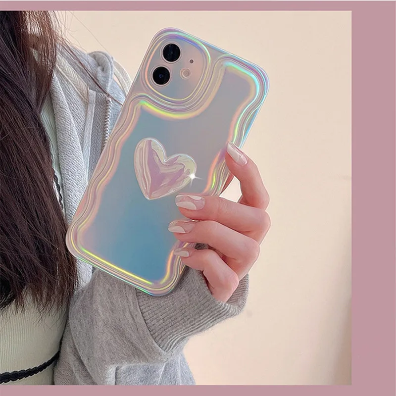 Silicone Protector Cover for iPhone 3D Love Heart Trendy Air