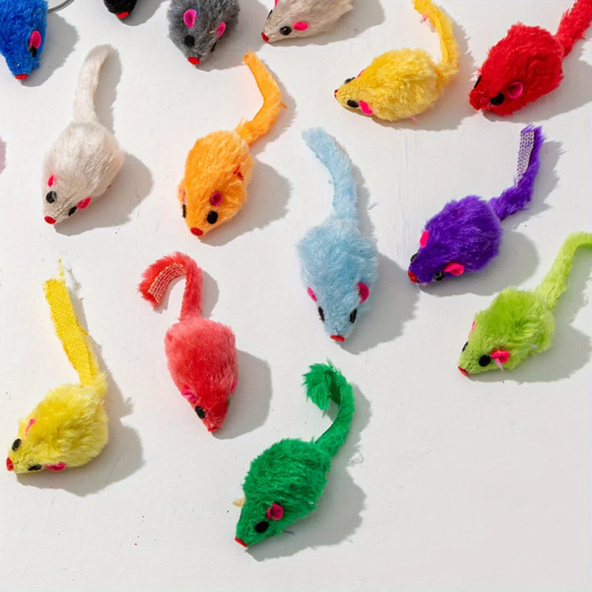 8-Pack Soft Plush Mouse Cat Toys-Interactive Play & Exercise for Kittens and Cats, Gentle on Paws