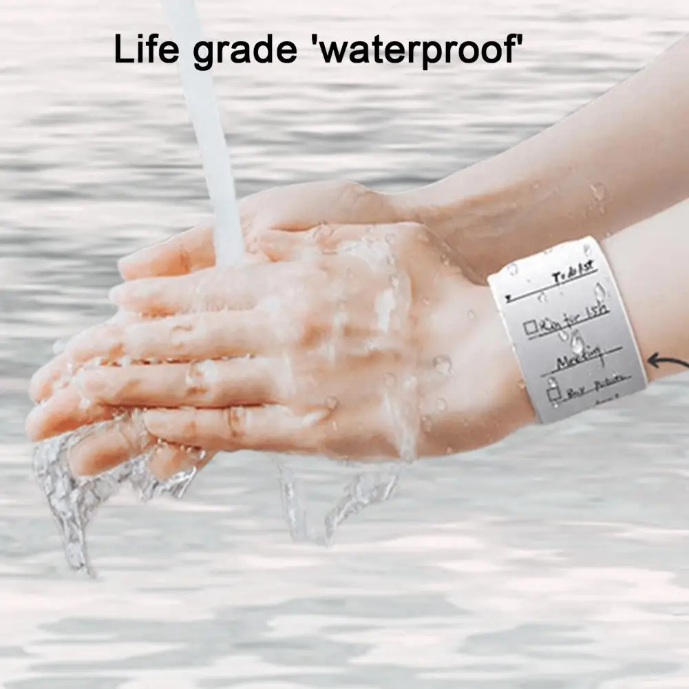 Erasable Note Wristband Waterproof Silicone Memo Wristband Set with Ballpoint Pen Eraser Reusable To-do List Band for Notes