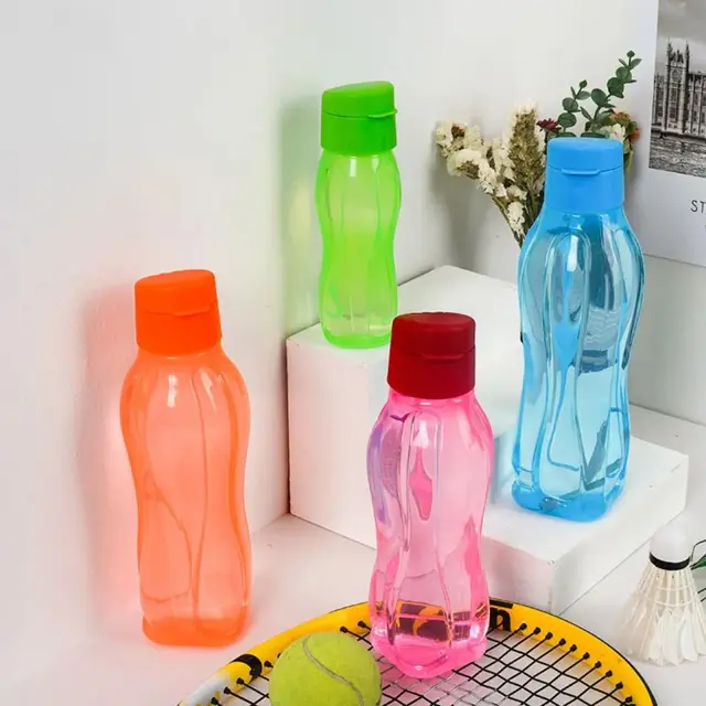 800/1100ML Plastic Water Bottle Large Capacity Leak Proof Flip Top Drink Bottle with Handle Strap Lightweight Travel Kettle 2