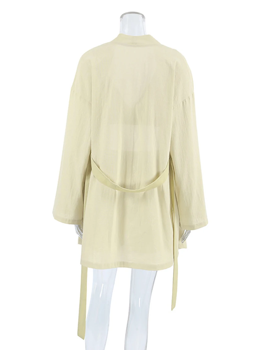 Mathaqiqi Casual Female Pajamas 3 Piece Suit Long Sleeve Nightwear Sexy V-Neck Pyjamas Tank Tops Nightie Shorts Women Pijama Set