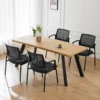 JHK Mesh Back Stacking Arm Chairs 2 Pack For Home and OfficeEasy to Use and Store Outdoor and Indoor Sturdy Metal Chairs 3
