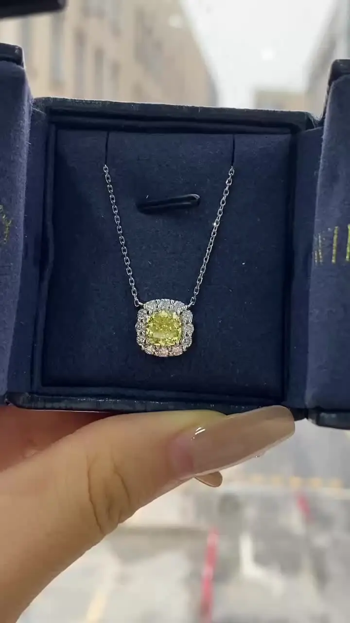 Свадебное ожерелье из белого золота с бриллиантом Rethyertp jewelry