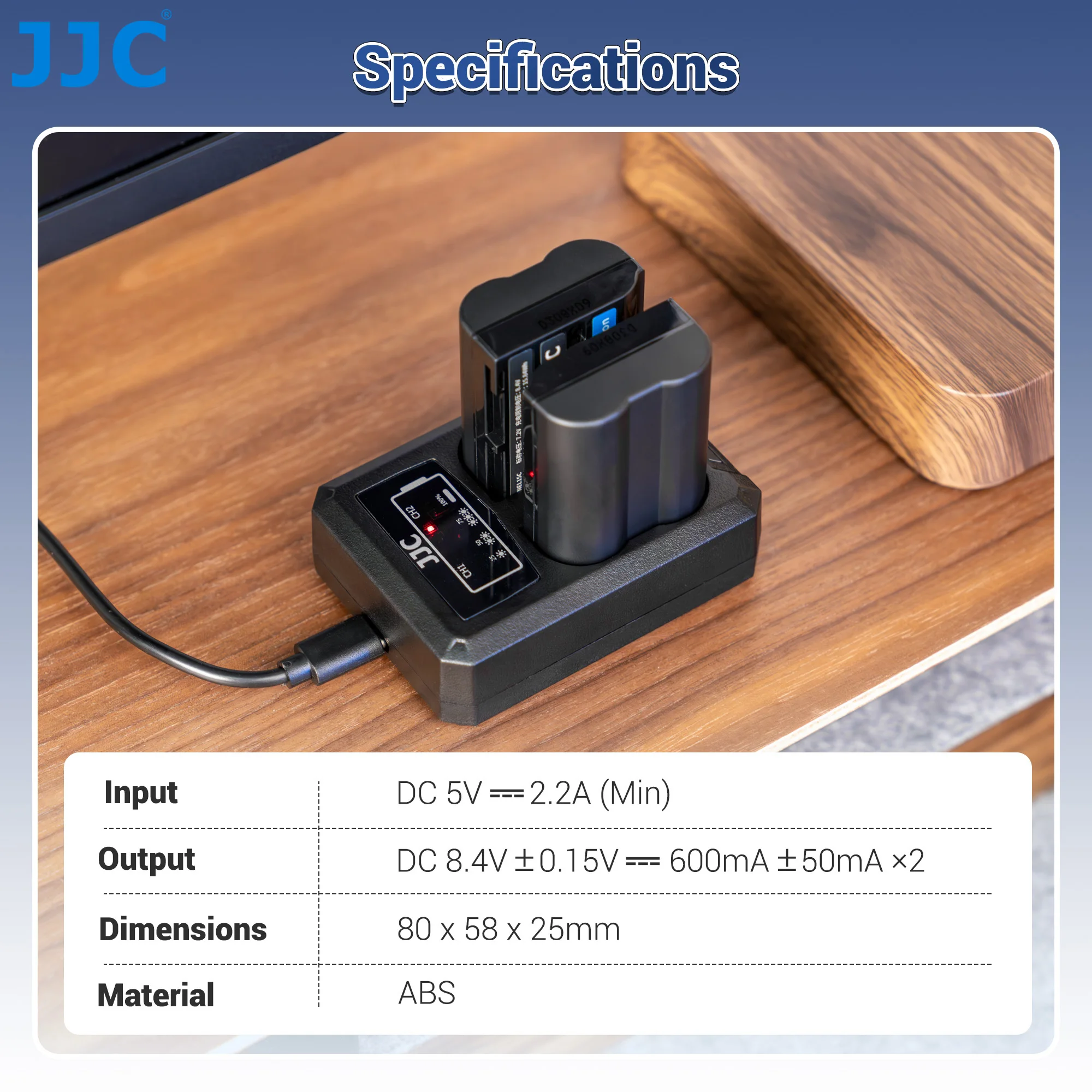 JJC BLS-5 BLS-50 BLS-1 BLX-1 BLX-1 배터리 충전기 (올림푸스 E-PL1 E-P3 E-PL3 E-P2 E-PL6 E-PL7 E-PL8 E-PL9 E-PL10 E-410 E-420 용)