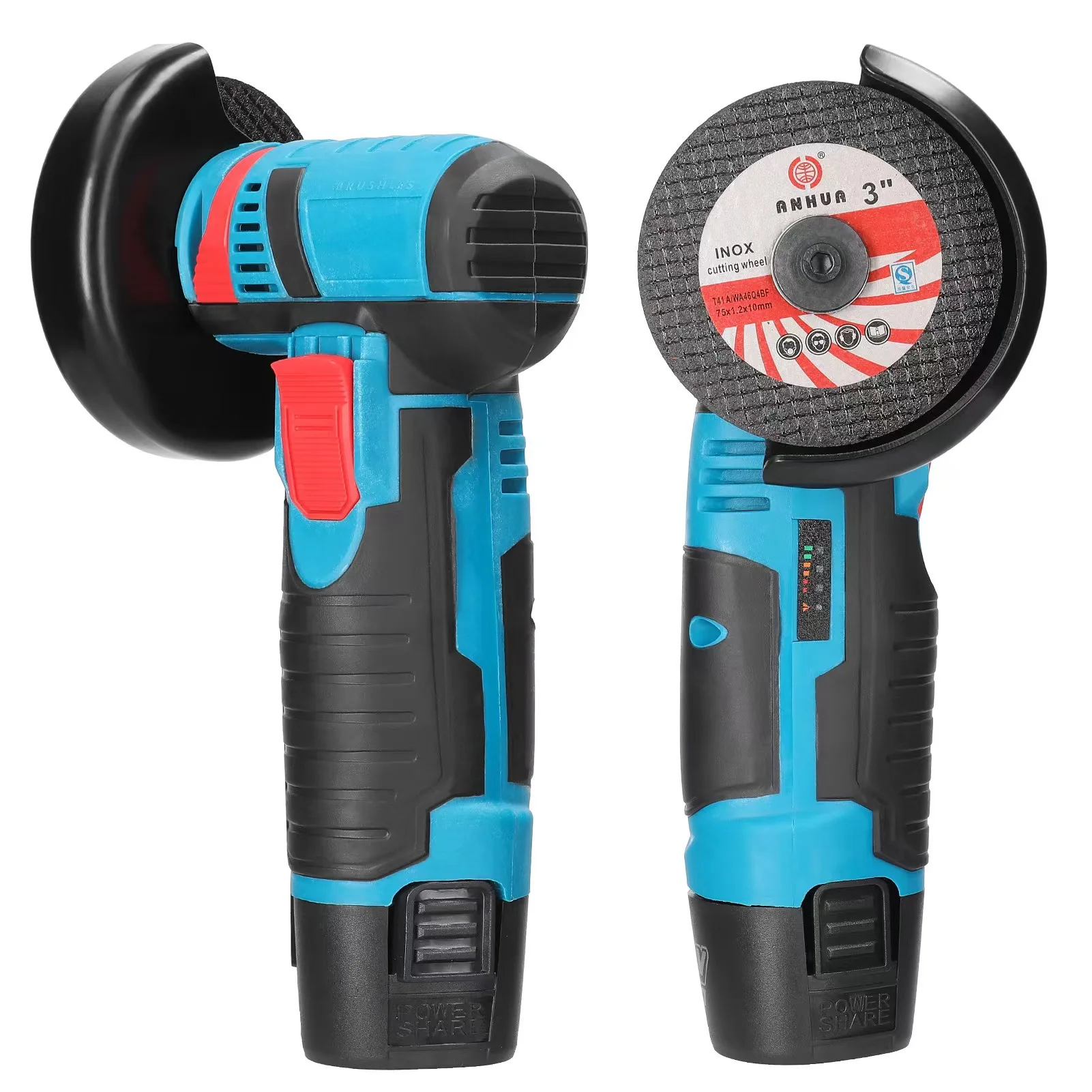 12V Mini Brushless Angle Grinder with Rechargeable Lithium Battery Cordless Polishing Machine Diamond Cutting with Accessories 3
