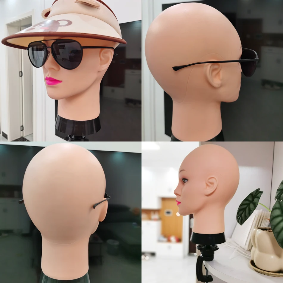 Synthetic Mannequin Head Afro Mannequin Head Wig Stand With Tripod For Women Making Wig Hat Mask Display
