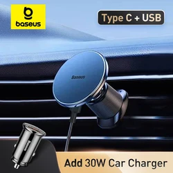 Baseus Magnetic Wireless Car Charger with 15W Fast Charging Capability (Type c USB 30W)