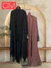 Ramadan caftan perles ouvertes Abaya dubaï luxe Islam vêtements musulmans pour femmes Kimono turquie Caftan Marocain Femme Robe Kebaya