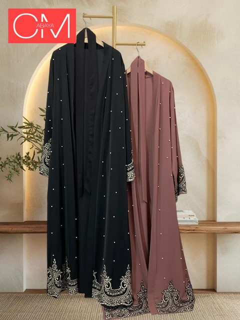 109178-3f9f07.jpg Ramadan caftan perles ouvertes Abaya dubaï luxe Islam vêtements musulmans pour femmes Kimono turquie Caftan Marocain Femme Robe Kebaya