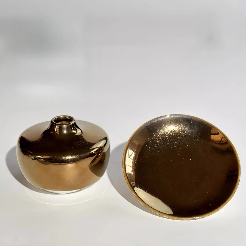 350ml Imitation Gold Metal Glaze Ceramic Potty Color Metal Art Kiln Change Glaze Medium Temperature Electric Kiln Oxidized