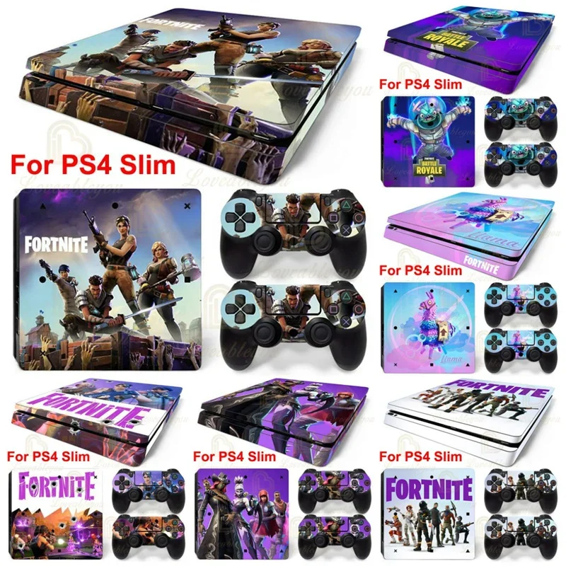 Ikonik Fortnite Battle Game Console Adesivi Per Sony Ps4 Slim Full Body Color Skin Decalcomanie Per Playstation 4 Controller Gamepad