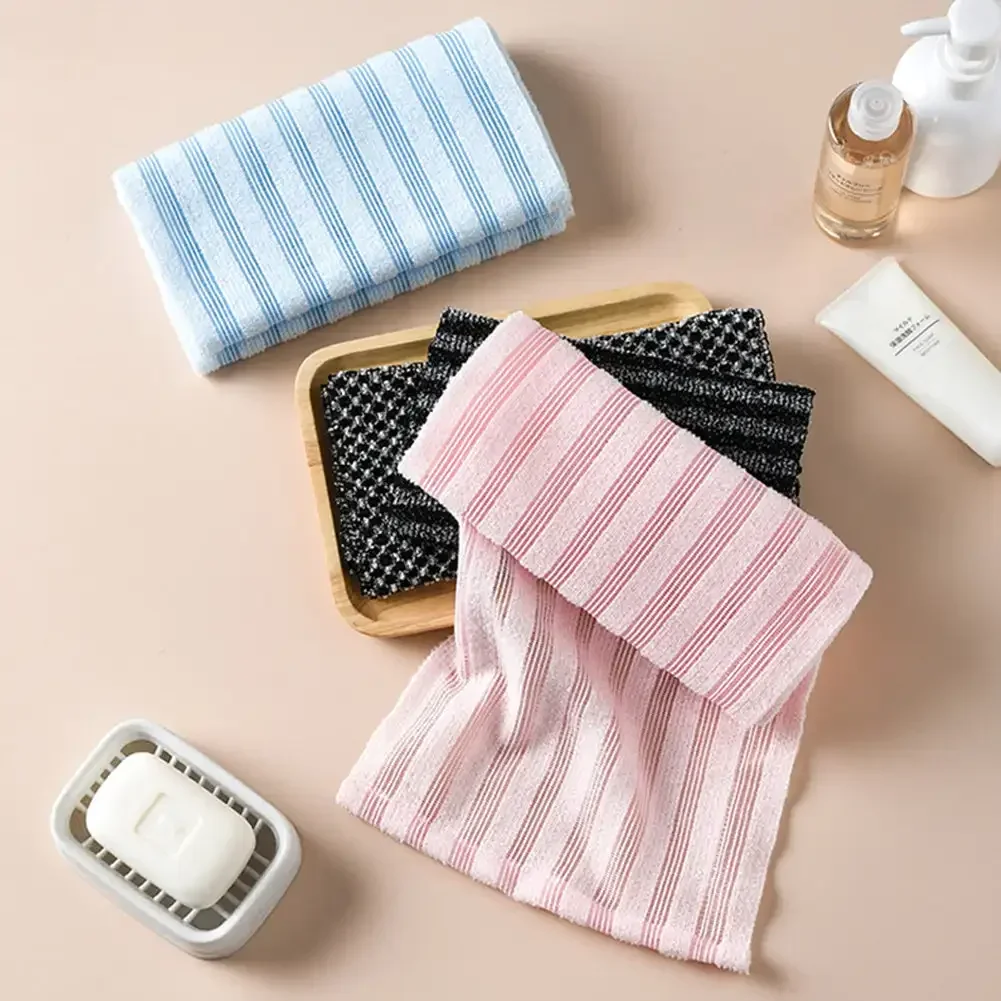 Japanese Rubbing Washcloth Bath Nylon Towel Brush for Back Towels Exfoliating Scrub Shower Sponge Body Bathroom Accessories 5