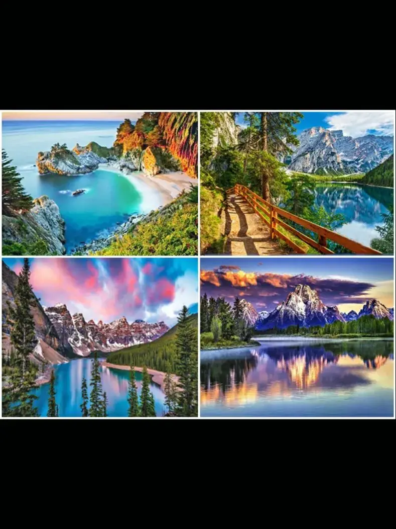 DIY Diamond Embroidery Full Square/Round Diamond Colorful Landscape 5D Diamond Painting Cross Embroidery Homepage XY20