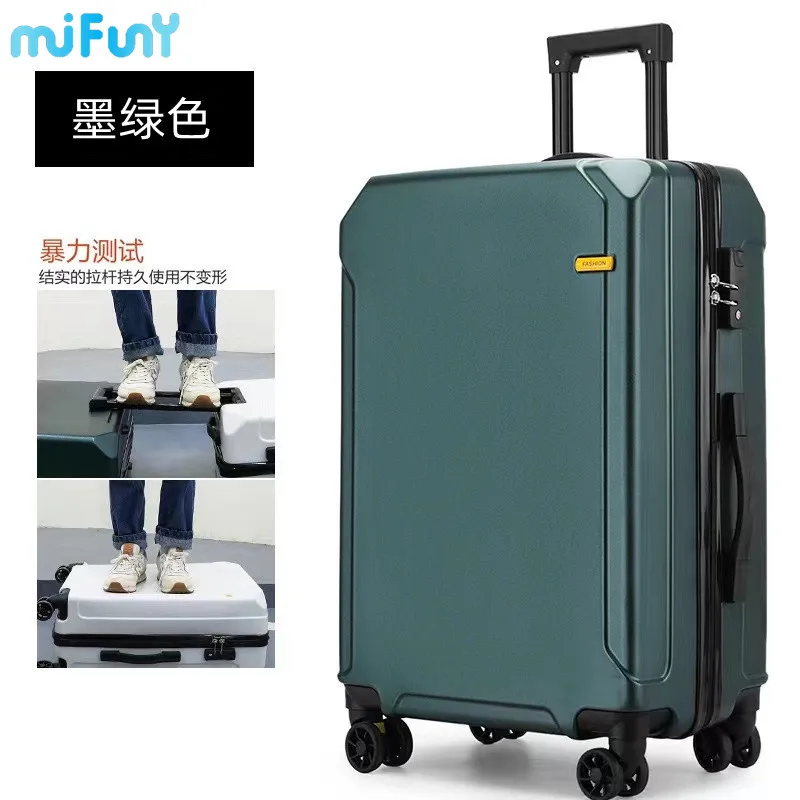 

MiFuny Luggage Aluminum Frame Carrying Case USB Rechargeable Boarding with Password Lock Portable Business Trolley Travel Case