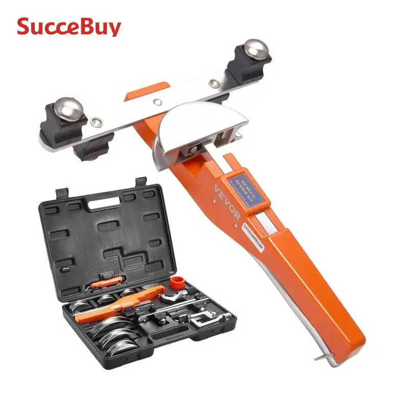 Pipe Tube Bender Ratcheting Reverse Tubing Bending Tools 7 Dies Pipe Cutter for Air Conditioning Refrigerator Repair
