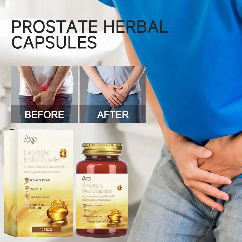 30pcs Prostate Natural Herbal Capsules Prostate Urgency Symptoms Remover Capsules For Men Soothing Body Health Care