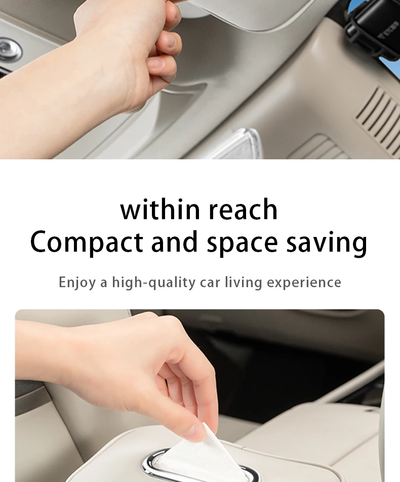 For BYD DENZA D9 Leather tissue bag Seat back sunshade tissue box Tissue storage